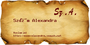Szám Alexandra névjegykártya