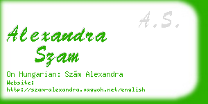 alexandra szam business card