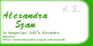 alexandra szam business card